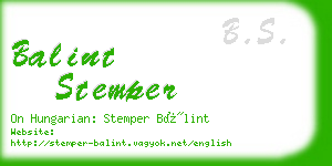 balint stemper business card